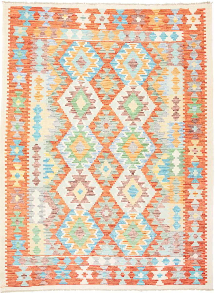 Tapis afghan Kilim  Afghan 241x181 241x181, Tapis persan Tissé à la main