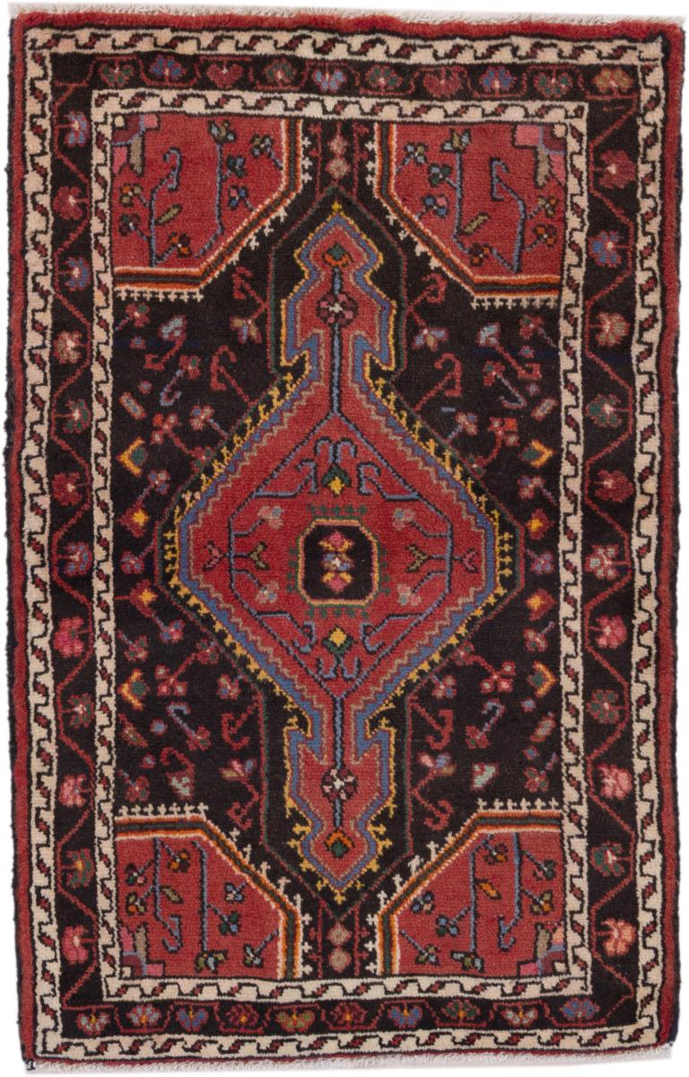 Tapis persan Hamadan 101x64 101x64, Tapis persan Noué à la main
