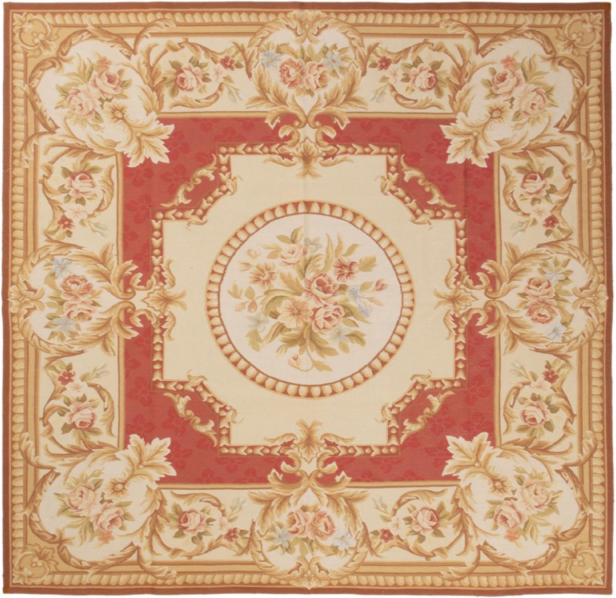 Kinesisk tæppe Kelim Aubusson 206x198 206x198, Persisk tæppe Håndvævet