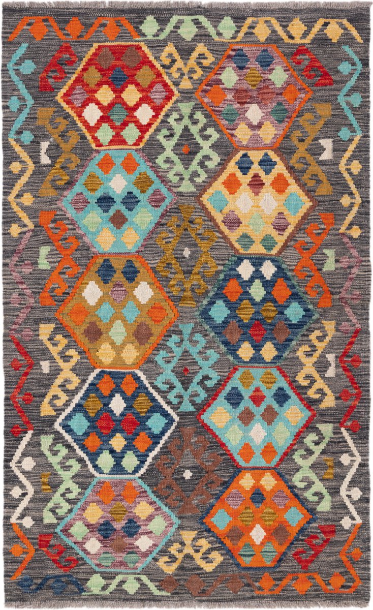 Tapis afghan Kilim Afghan 161x100 161x100, Tapis persan Tissé à la main