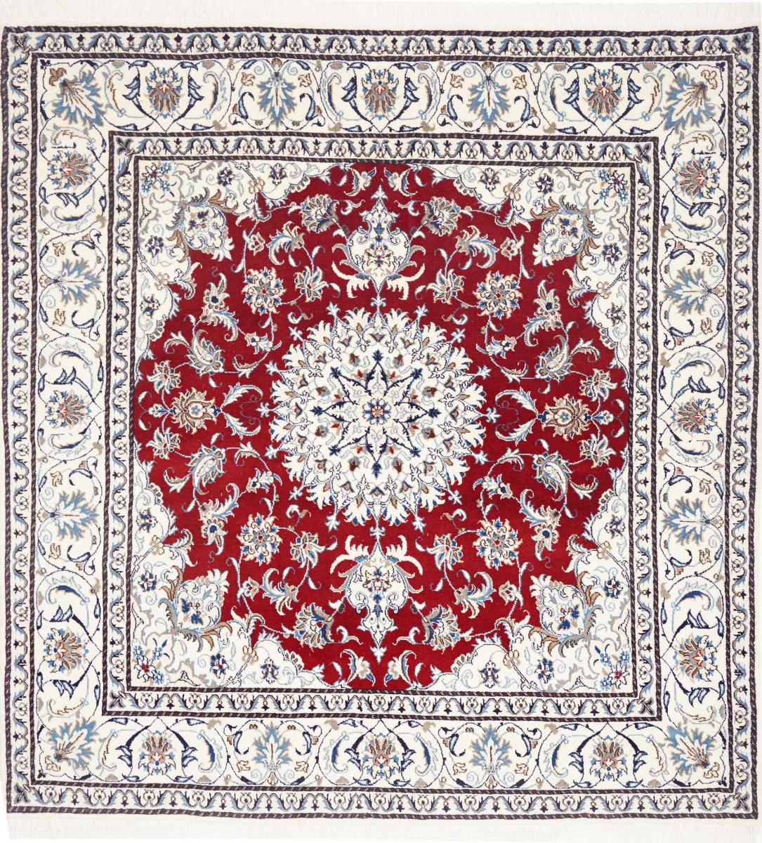 Alfombra persa Nain 207x198 207x198, Alfombra persa Anudado a mano