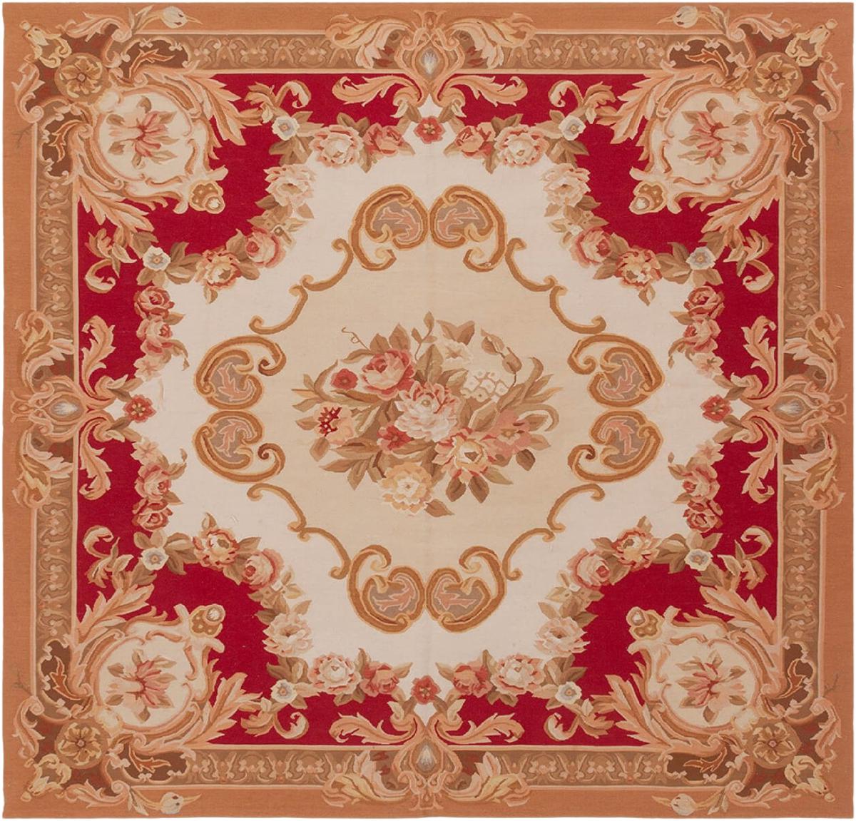 Tapis chinois Kilim Aubusson 204x199 204x199, Tapis persan Tissé à la main