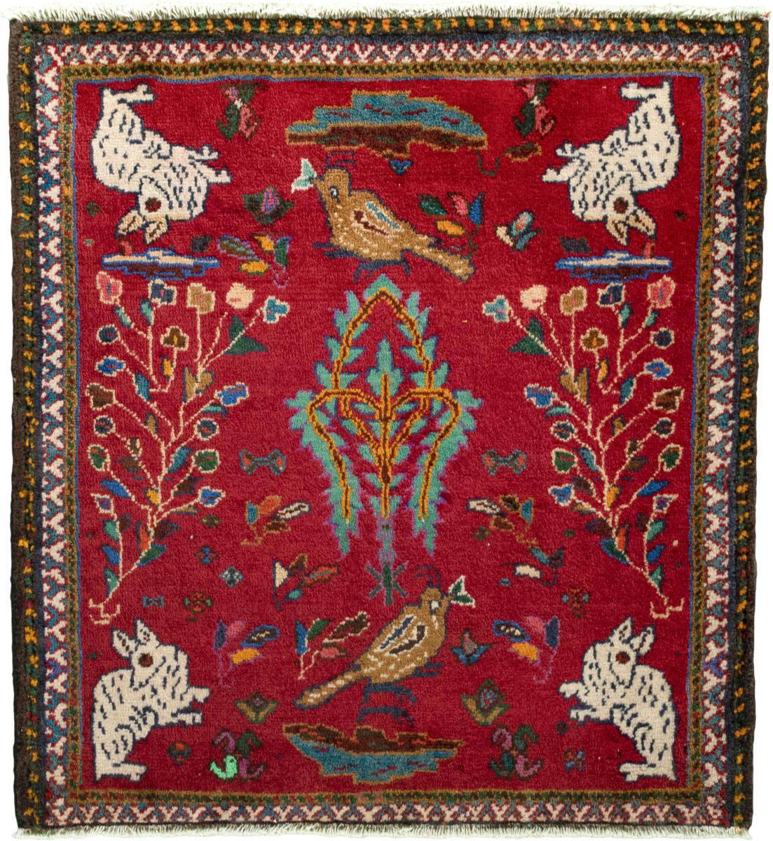 Persian Rug Shiraz 74x66 74x66, Persian Rug Knotted by hand