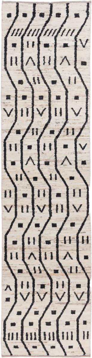 Afghaans tapijt Berbers Design 387x95 387x95, Perzisch tapijt Handgeknoopte