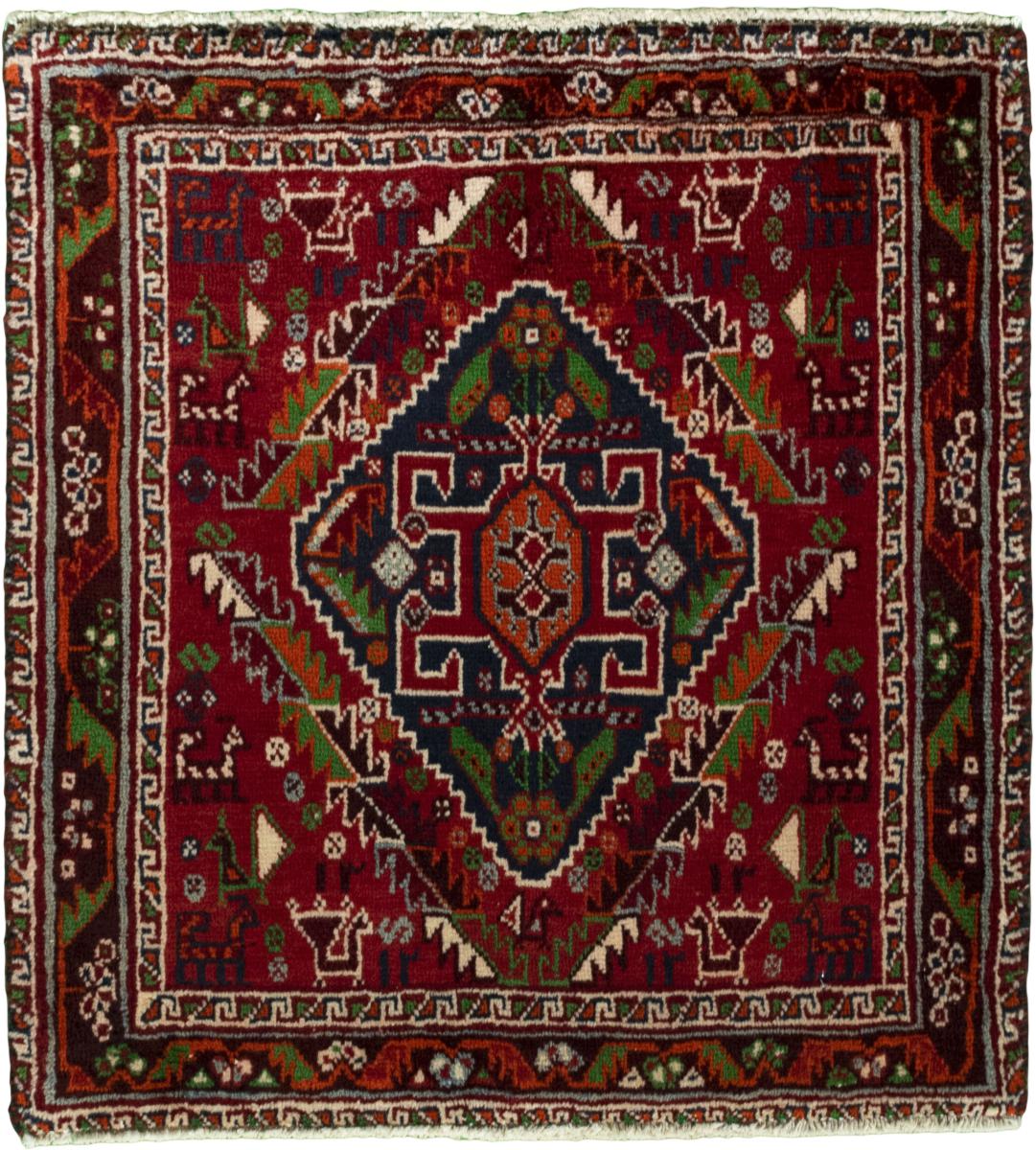 Persian Rug Shiraz 63x59 63x59, Persian Rug Knotted by hand