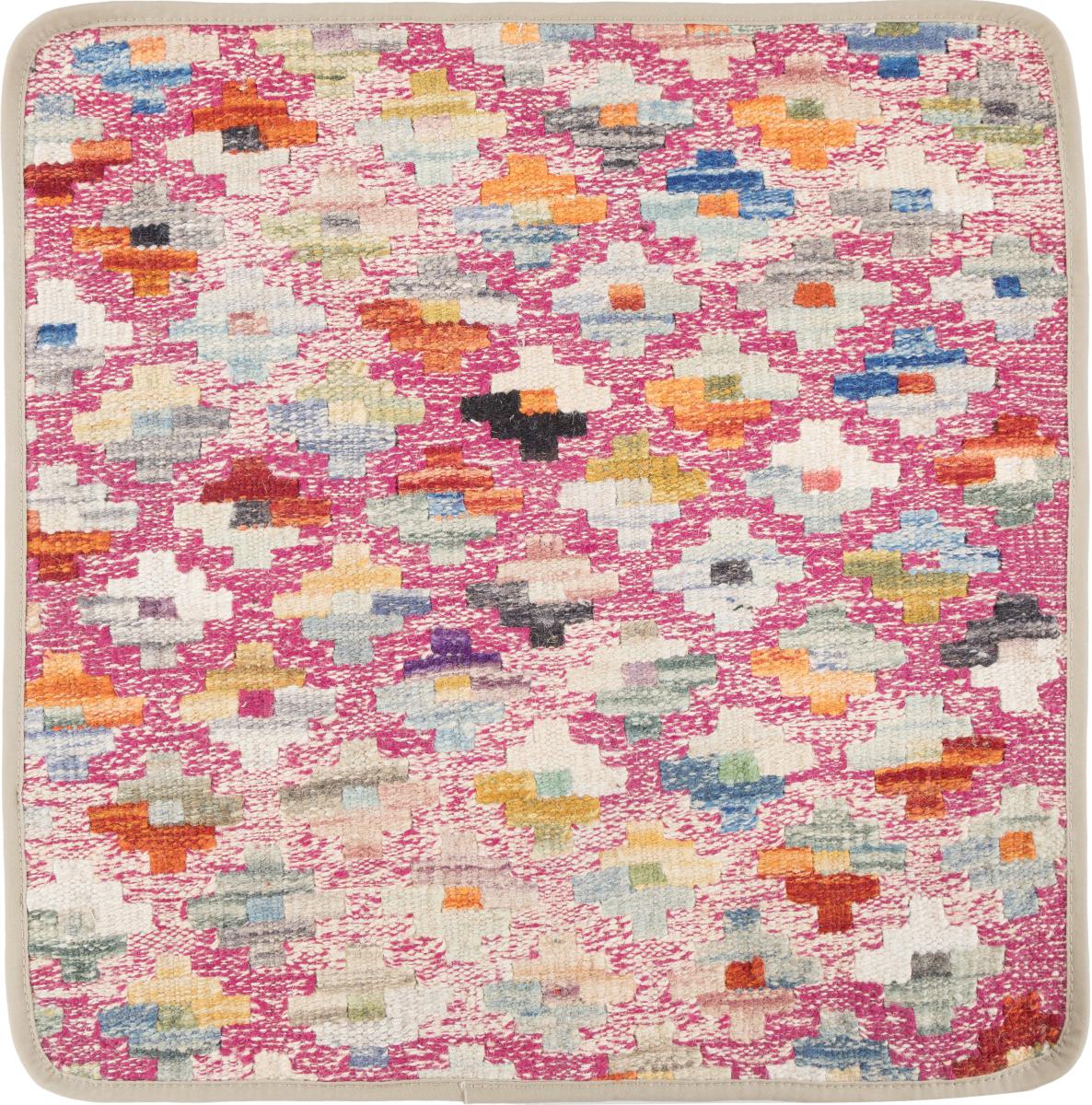 Afghan rug Kilim Afghan Cushion Cover 50x50 50x50, Persian Rug Knotted by hand