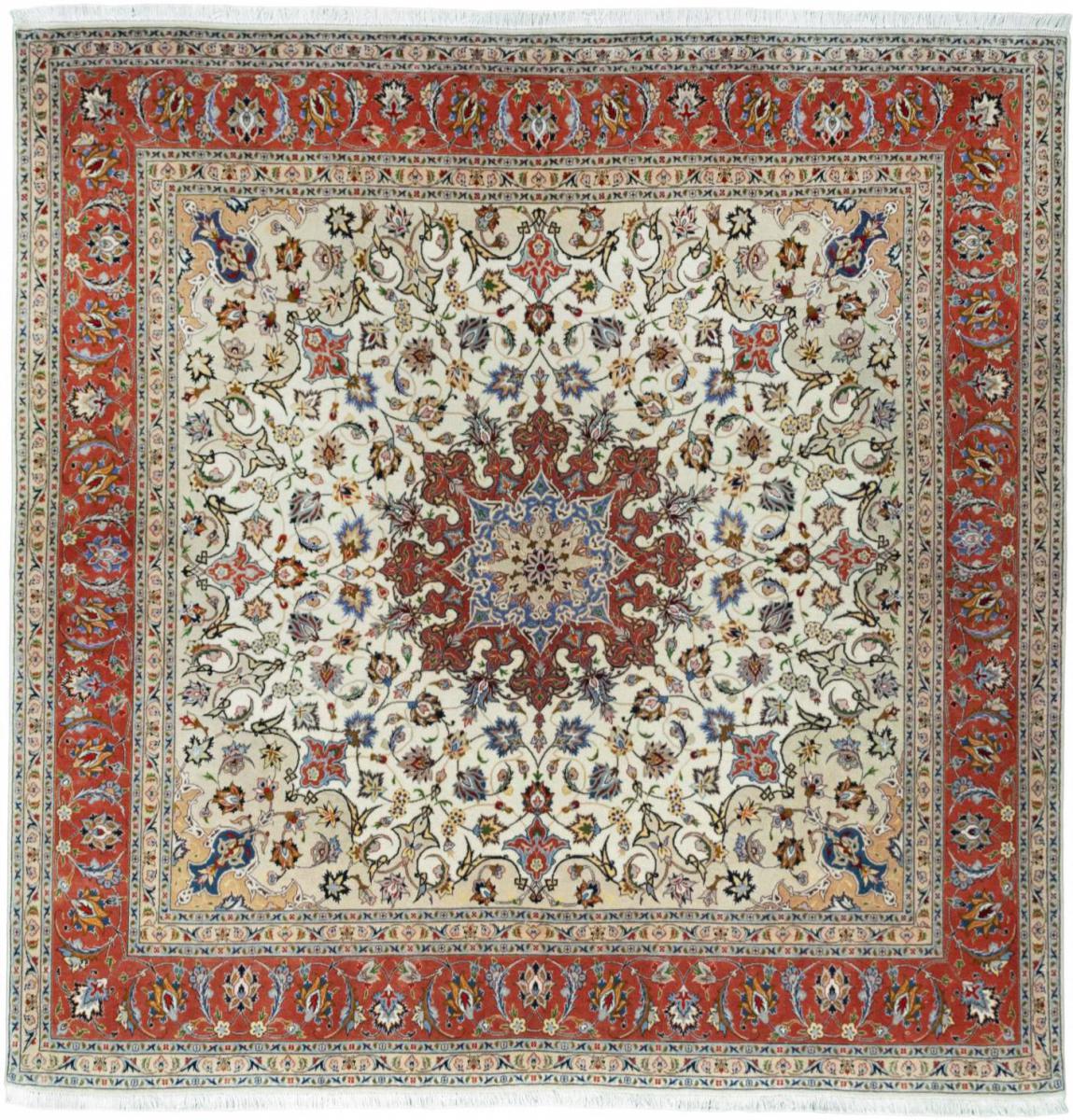 Tapete persa Tabriz 50Raj 200x202 200x202, Tapete persa Atado à mão