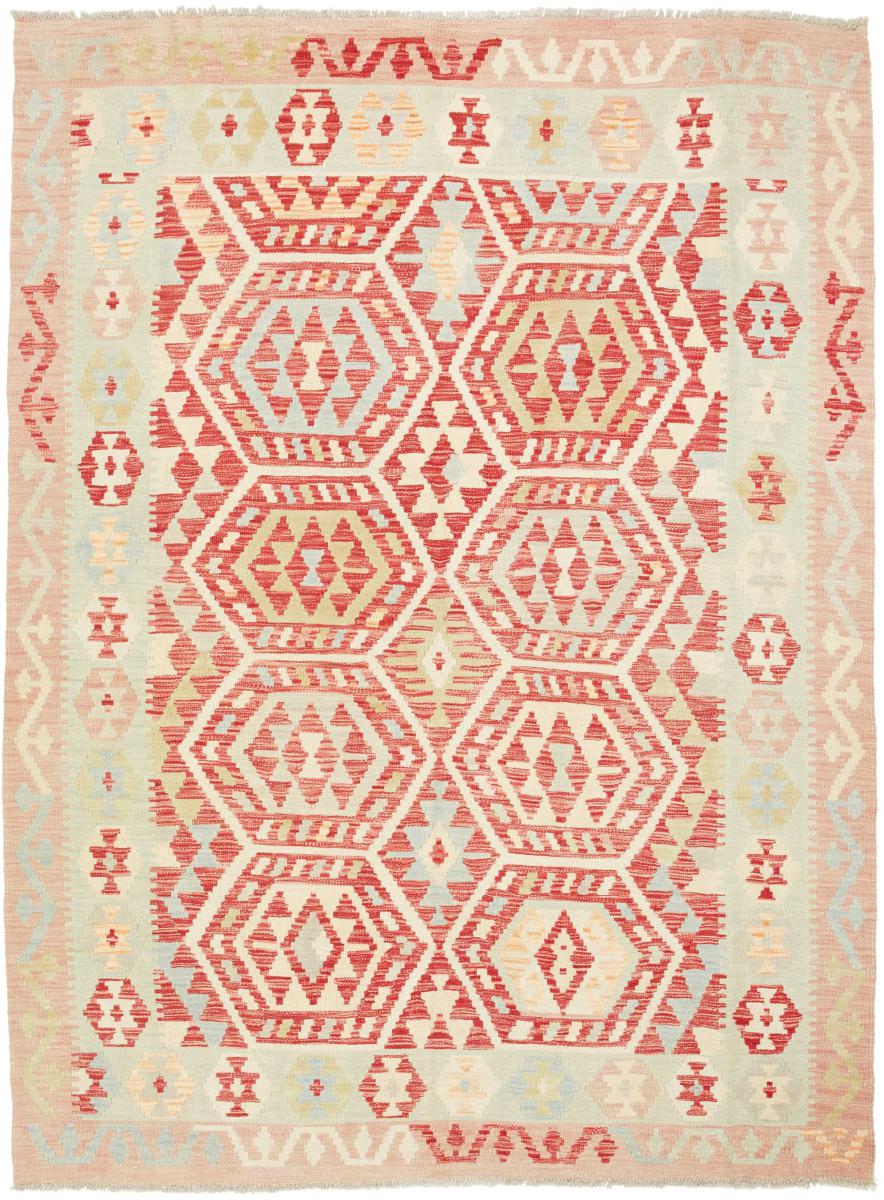 Tapis afghan Kilim Afghan 198x151 198x151, Tapis persan Tissé à la main
