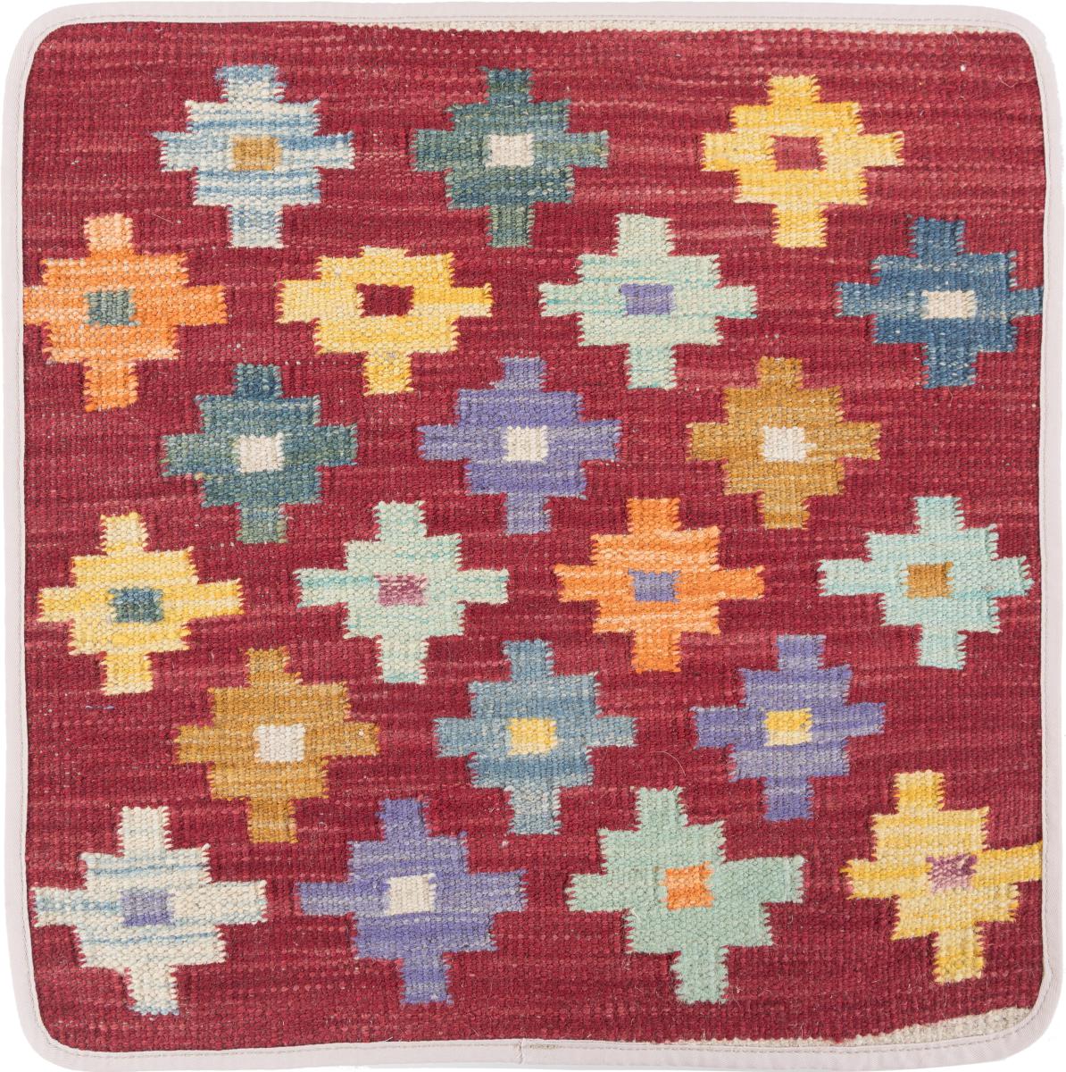 Afghan rug Kilim Afghan Cushion Cover 50x50 50x50, Persian Rug Knotted by hand