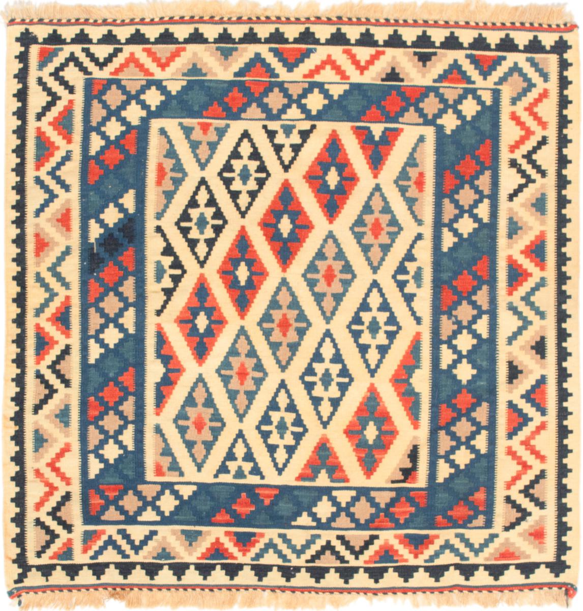 Tapete persa Kilim Fars 3'3"x3'3" 3'3"x3'3", Tapete persa Tecido à mão