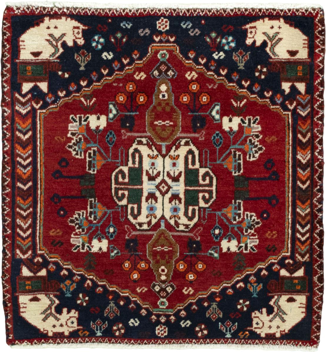 Persian Rug Shiraz 63x60 63x60, Persian Rug Knotted by hand