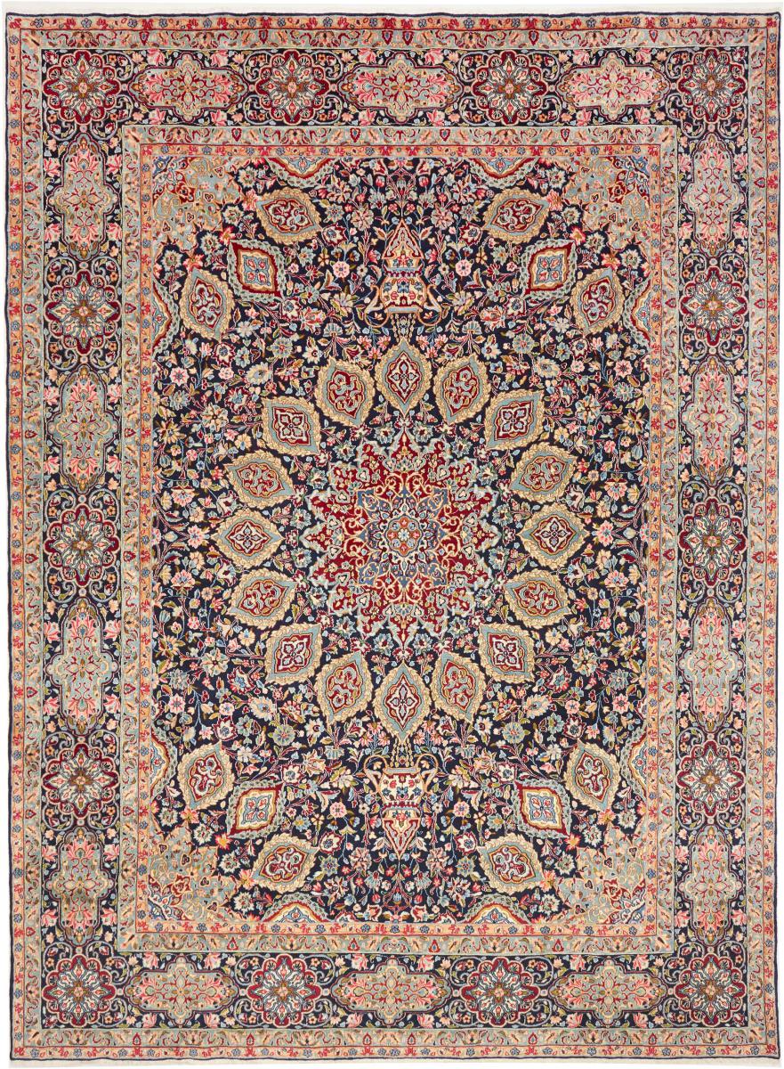 Περσικό χαλί Kerman 379x279 379x279, Περσικό χαλί Οι κόμποι έγιναν με το χέρι