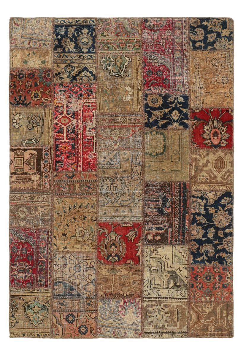 Perzisch tapijt Patchwork 209x147 209x147, Perzisch tapijt Handgeknoopte