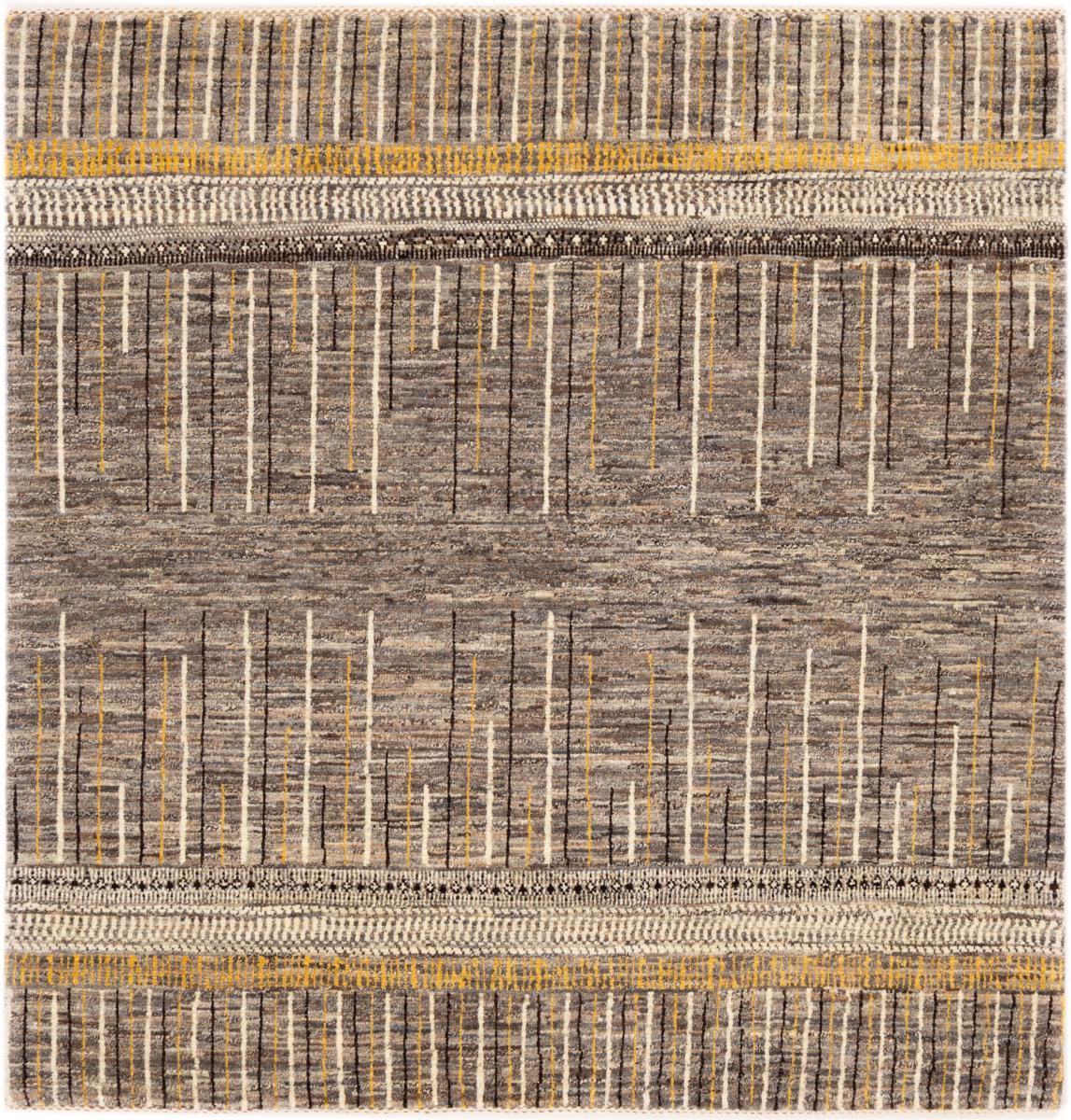 Alfombra persa Persia Gabbeh Loribaft Tabiilbaft 131x129 131x129, Alfombra persa Anudado a mano