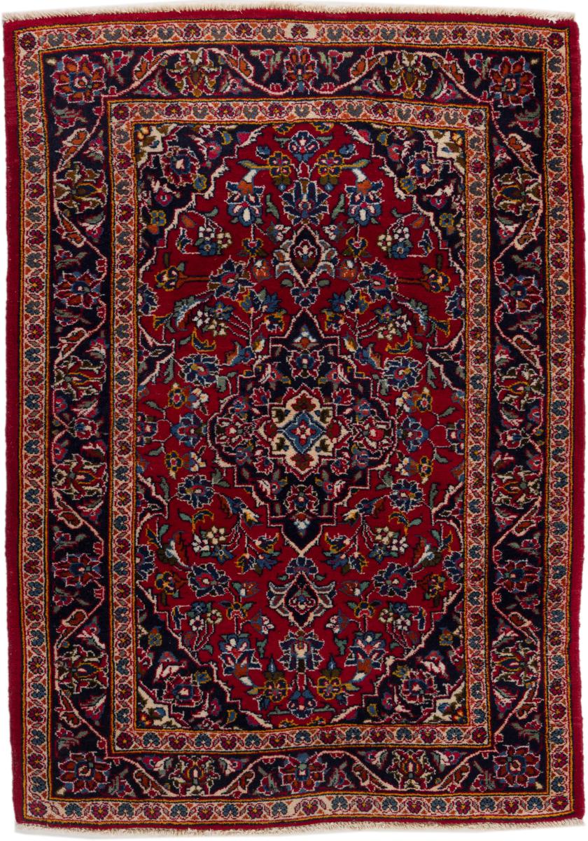 Persian Rug Keshan 4'3"x3'5" 4'3"x3'5", Persian Rug Knotted by hand