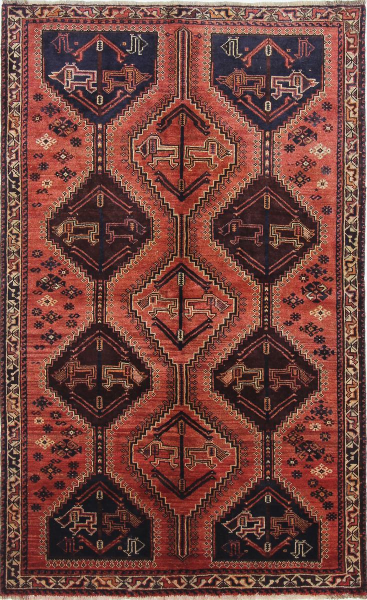 Tapete persa Ghashghai 255x158 255x158, Tapete persa Atado à mão