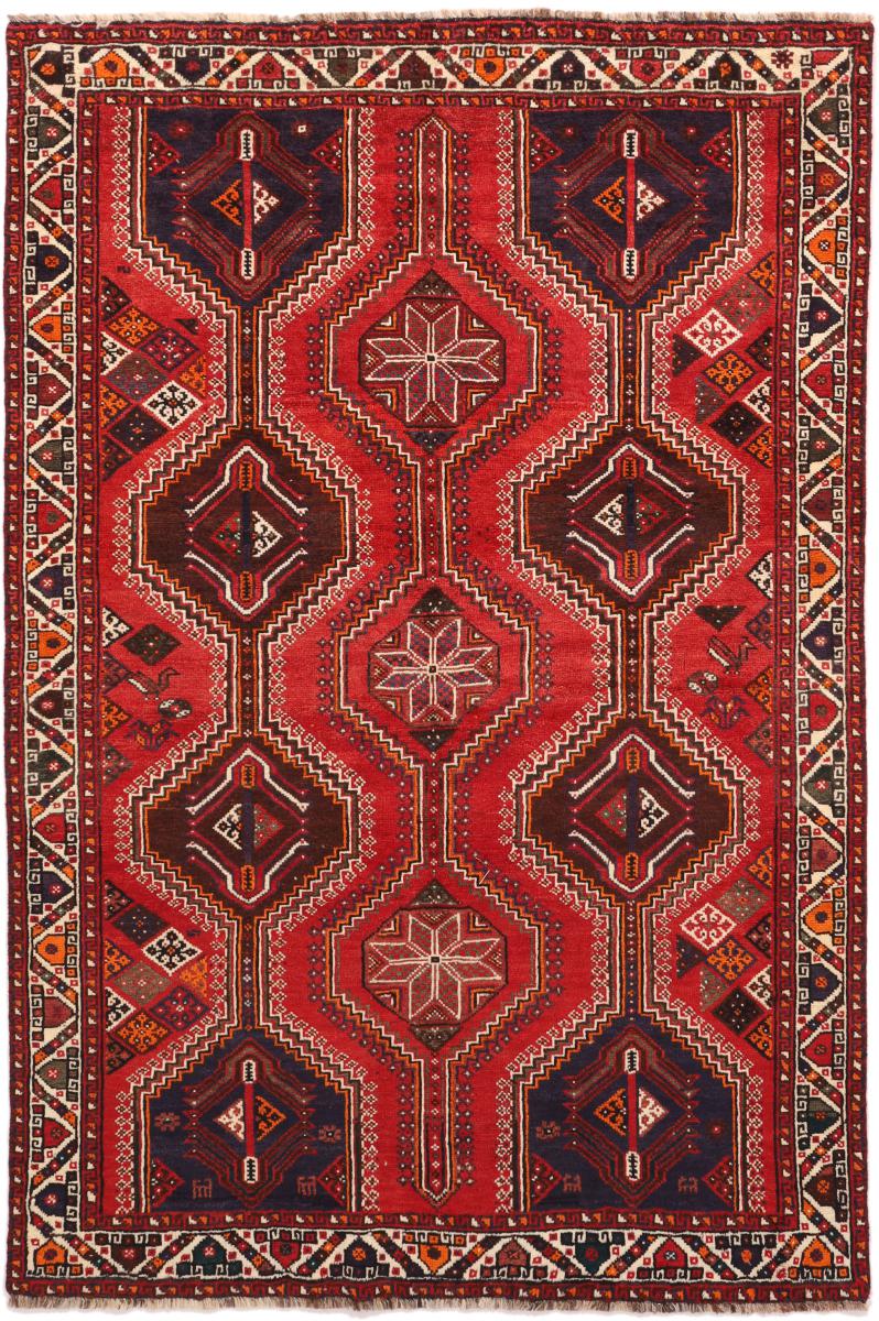 Persisk tæppe Shiraz 236x157 236x157, Persisk tæppe Knyttet i hånden