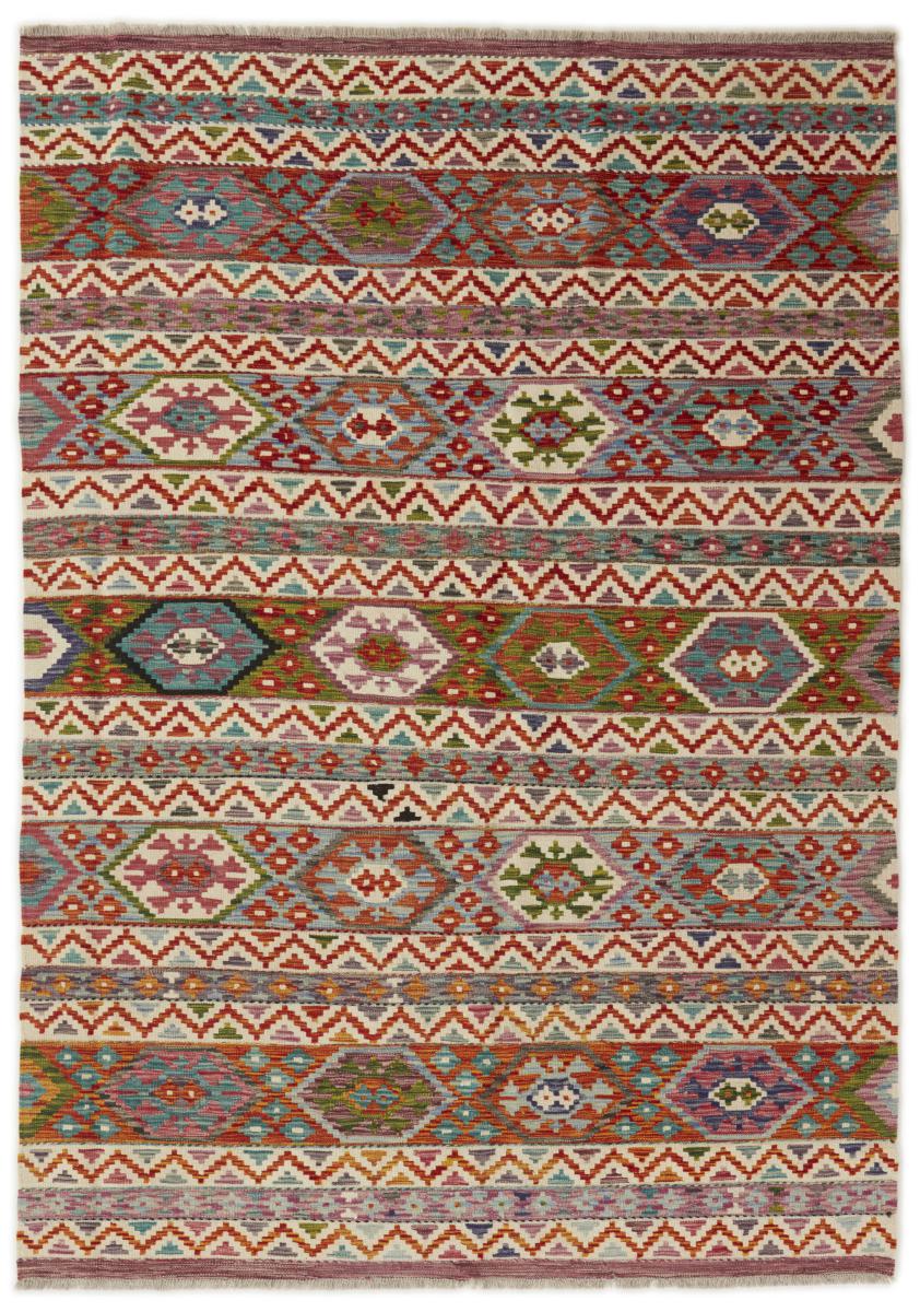 Afghan rug Kilim Afghan 7'10"x5'5" 7'10"x5'5", Persian Rug Woven by hand