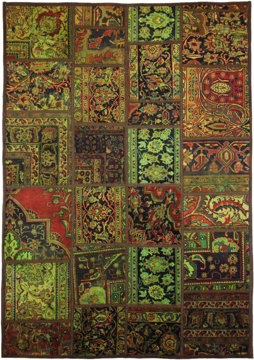Tapis persan Patchwork 239x167 239x167, Tapis persan Noué à la main