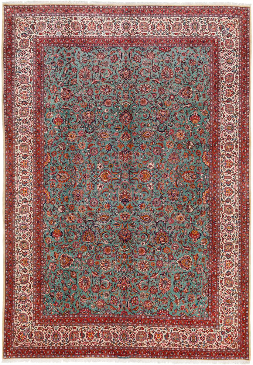 Tapis persan Kashan 442x312 442x312, Tapis persan Noué à la main