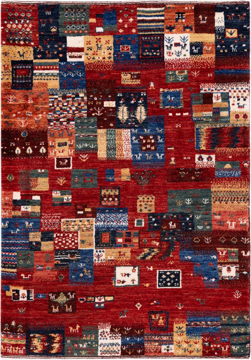 Tapis persan Persan Gabbeh Loribaft Atelier 119x87 119x87, Tapis persan Noué à la main