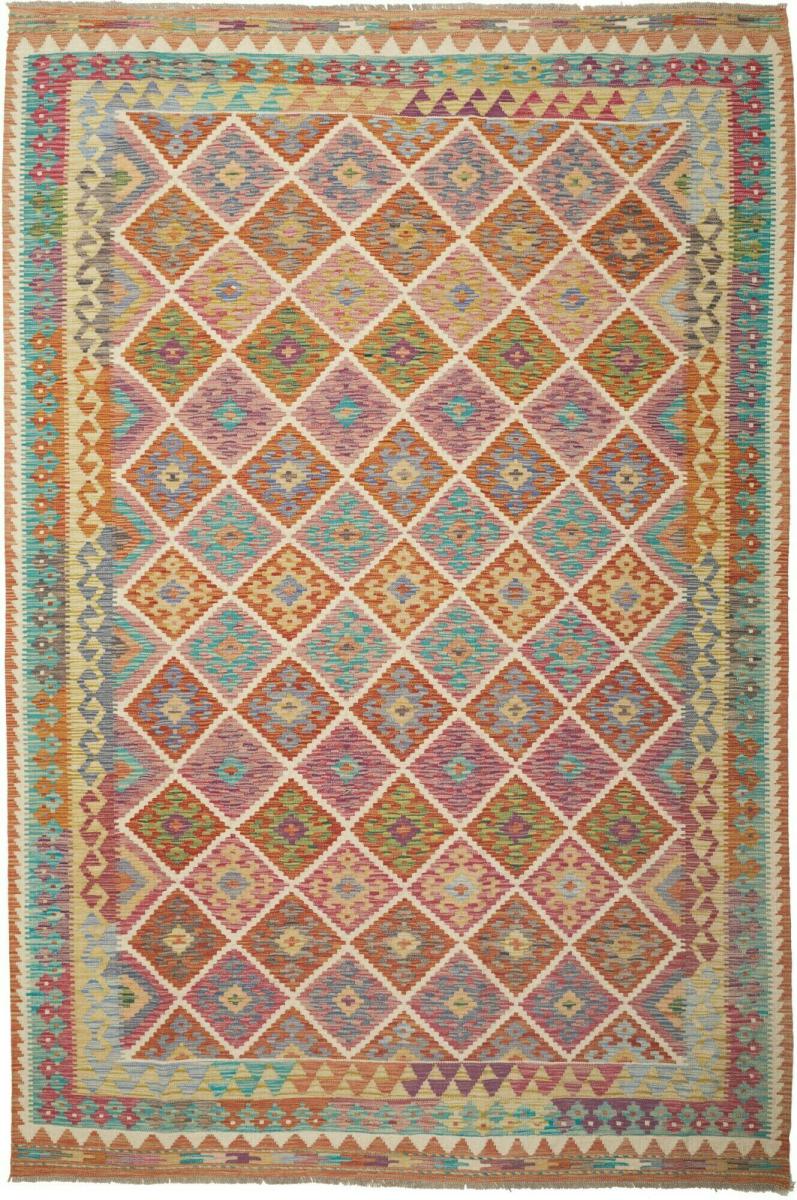 Afghan rug Kilim Afghan 9'9"x6'7" 9'9"x6'7", Persian Rug Woven by hand