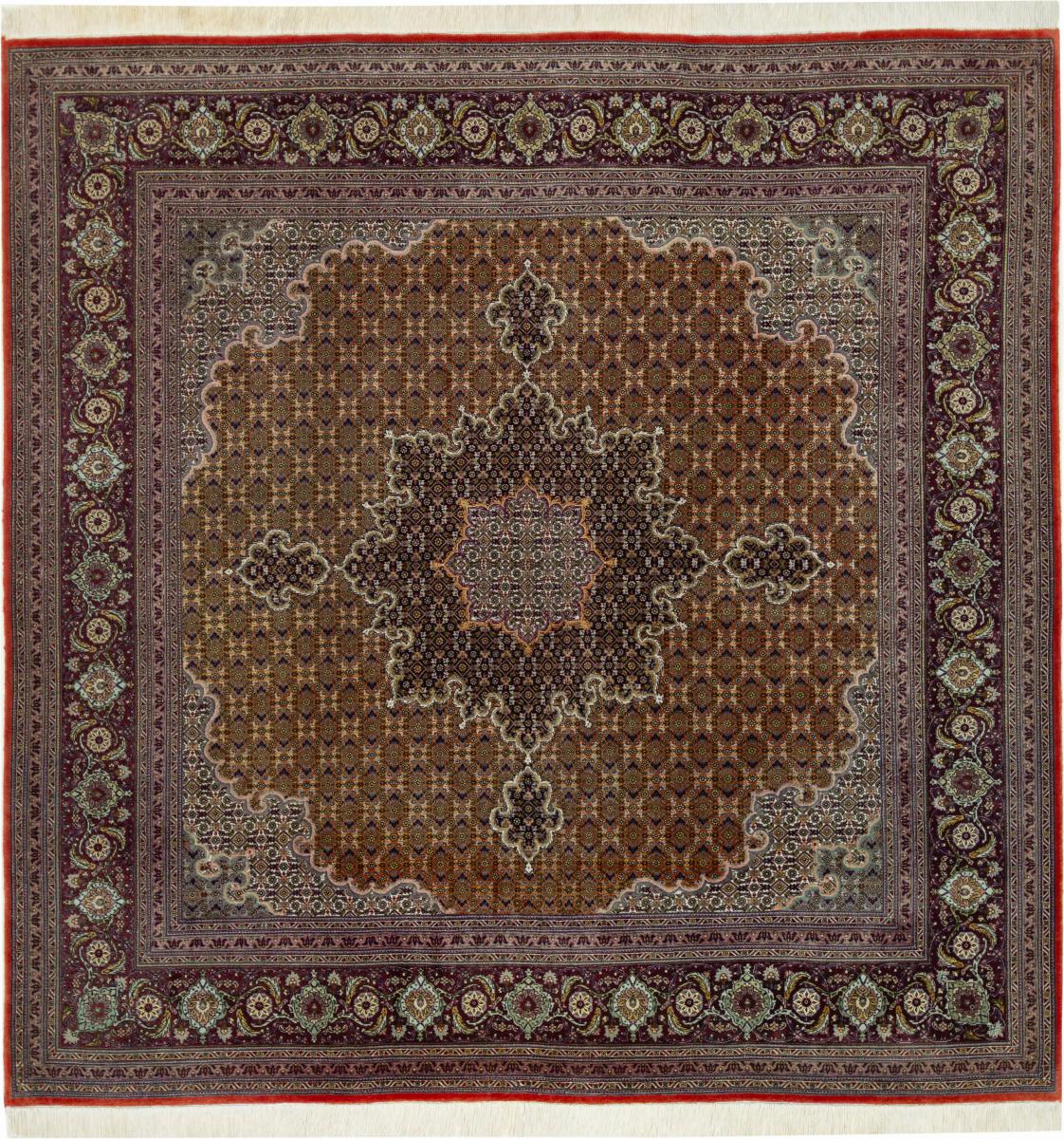 Tapete persa Tabriz Mahi 50Raj 202x201 202x201, Tapete persa Atado à mão