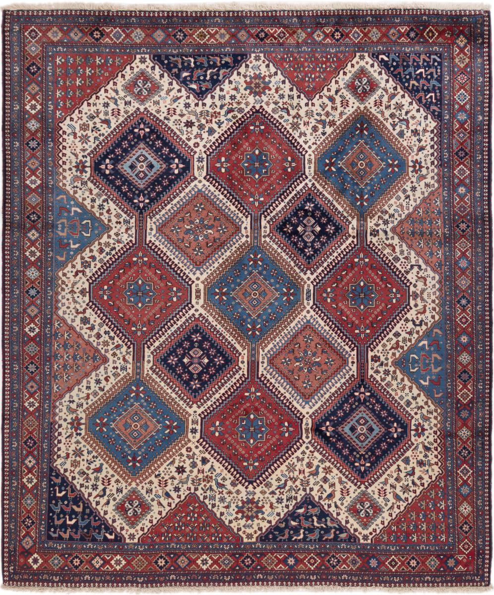 Persisk tæppe Yalameh 243x204 243x204, Persisk tæppe Knyttet i hånden