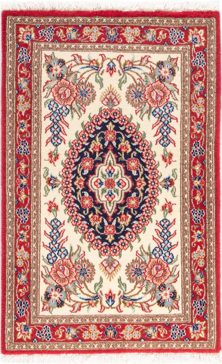 Persian Rug Qum 3'0"x1'11" 3'0"x1'11", Persian Rug Knotted by hand