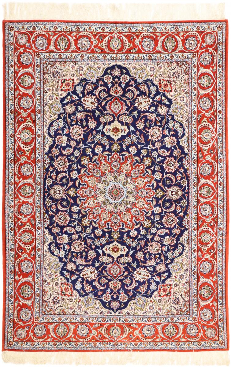 Tapete persa Isfahan Fio de Seda 229x158 229x158, Tapete persa Atado à mão