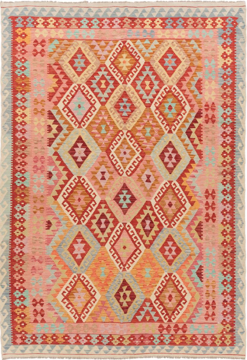 Afghan rug Kilim Afghan 9'9"x6'10" 9'9"x6'10", Persian Rug Woven by hand