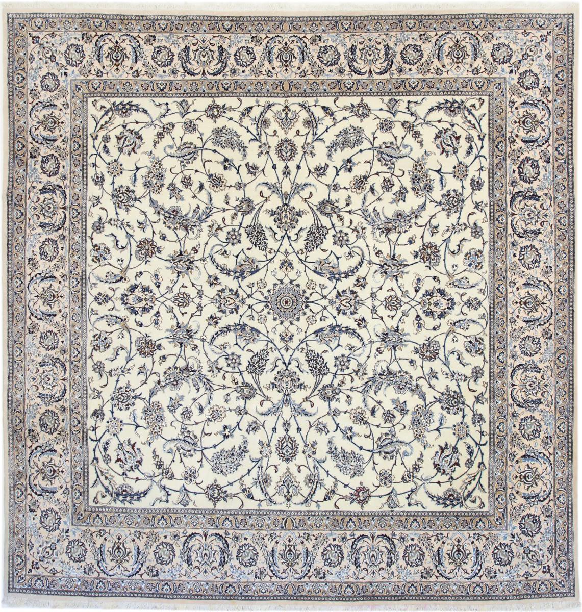 Tapis persan Naïn 306x296 306x296, Tapis persan Noué à la main