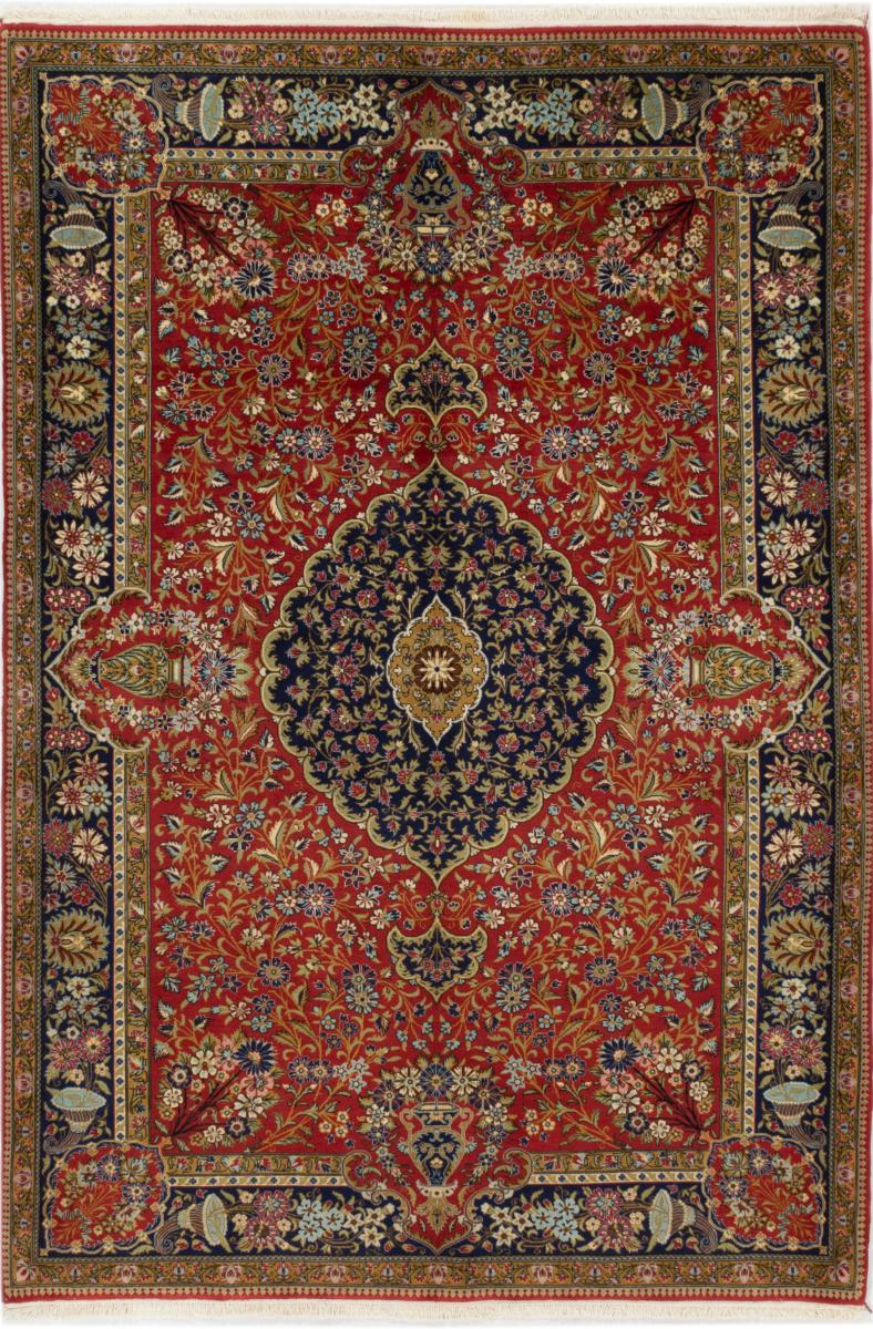 Tapis persan Ghom 207x136 207x136, Tapis persan Noué à la main