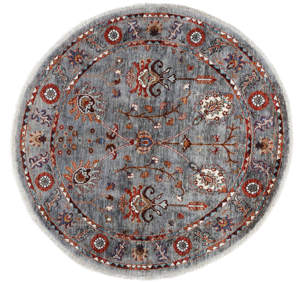 Tapis afghan Arijana Klassik 147x143 147x143, Tapis persan Noué à la main