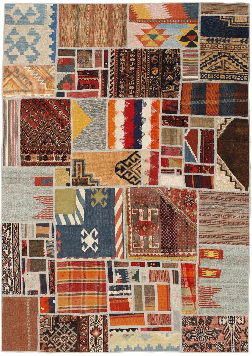 Tapete persa Kilim Patchwork 201x139 201x139, Tapete persa Tecido à mão