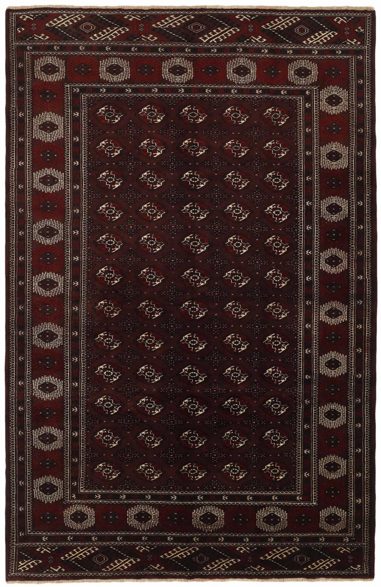 Persian Rug Turkaman 10'11"x7'1" 10'11"x7'1", Persian Rug Knotted by hand