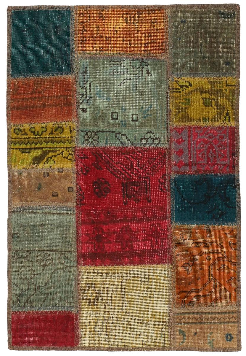 Perzisch tapijt Patchwork 91x60 91x60, Perzisch tapijt Handgeknoopte