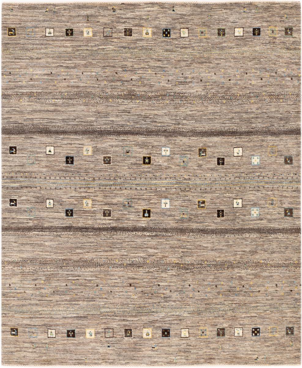 Tapis persan Persan Gabbeh Loribaft Tabiilbaft 244x206 244x206, Tapis persan Noué à la main