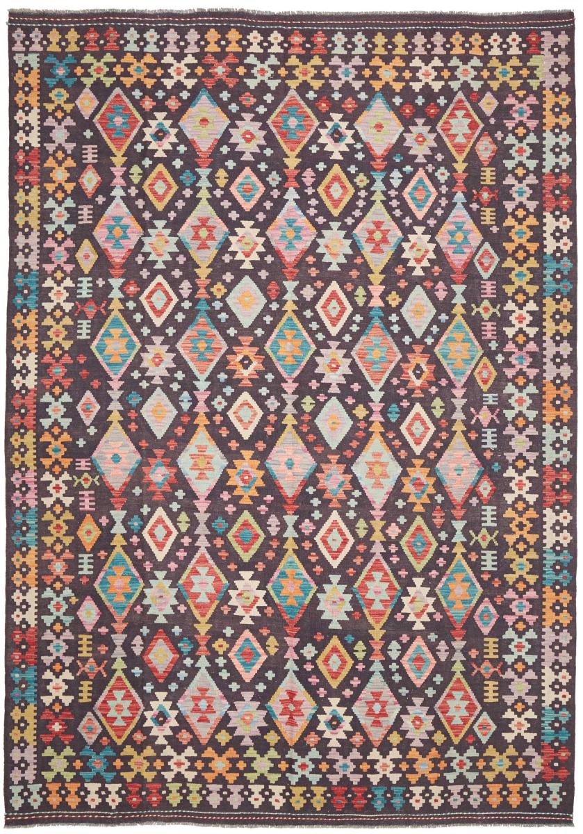 Afghan rug Kilim Afghan 9'9"x6'9" 9'9"x6'9", Persian Rug Woven by hand