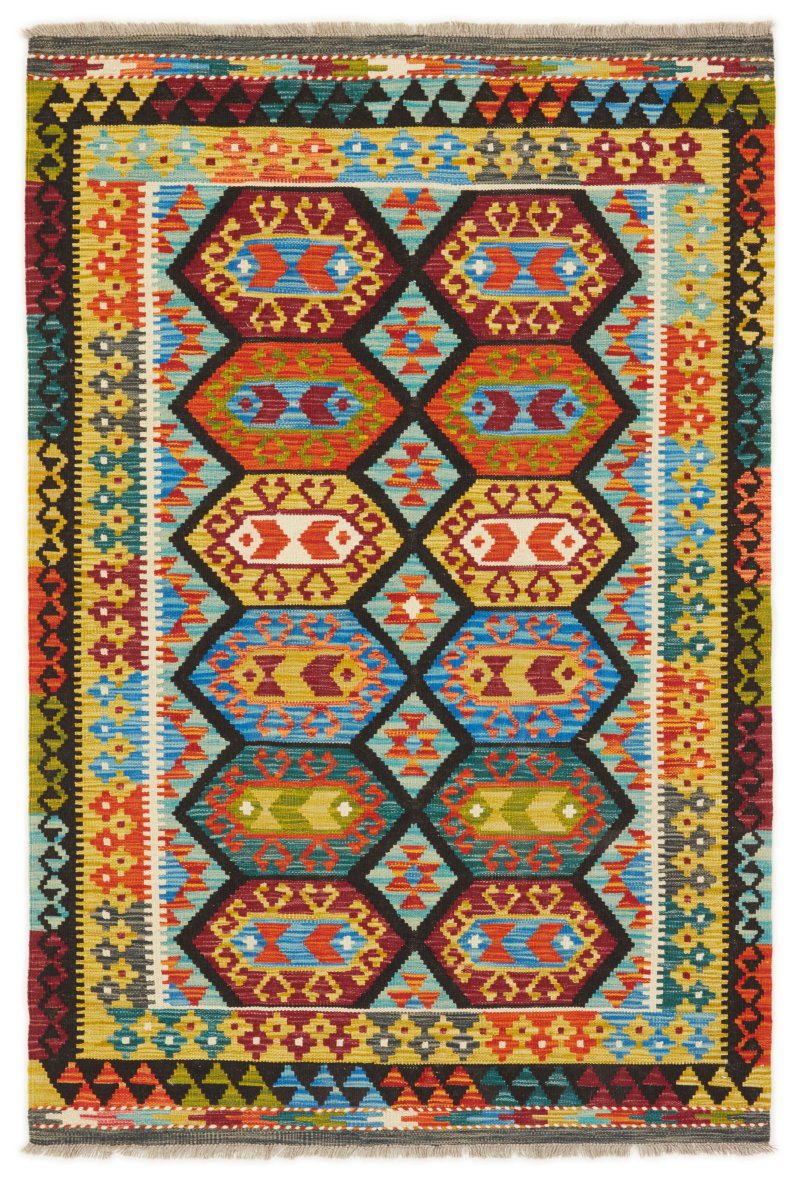 Αφγανικό χαλί Κιλίμ Afghan 188x123 188x123, Περσικό χαλί Χειροποίητο υφαντό