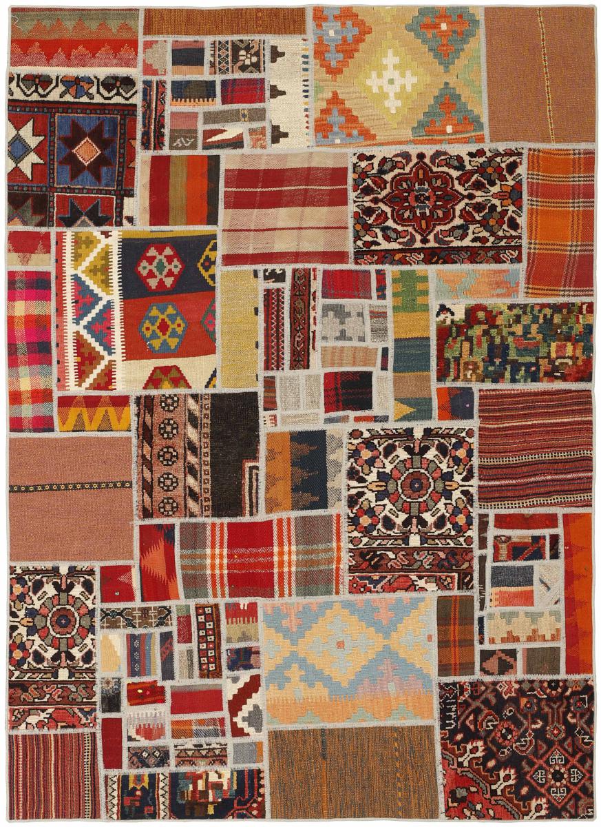 Tapete persa Kilim Patchwork 201x141 201x141, Tapete persa Tecido à mão