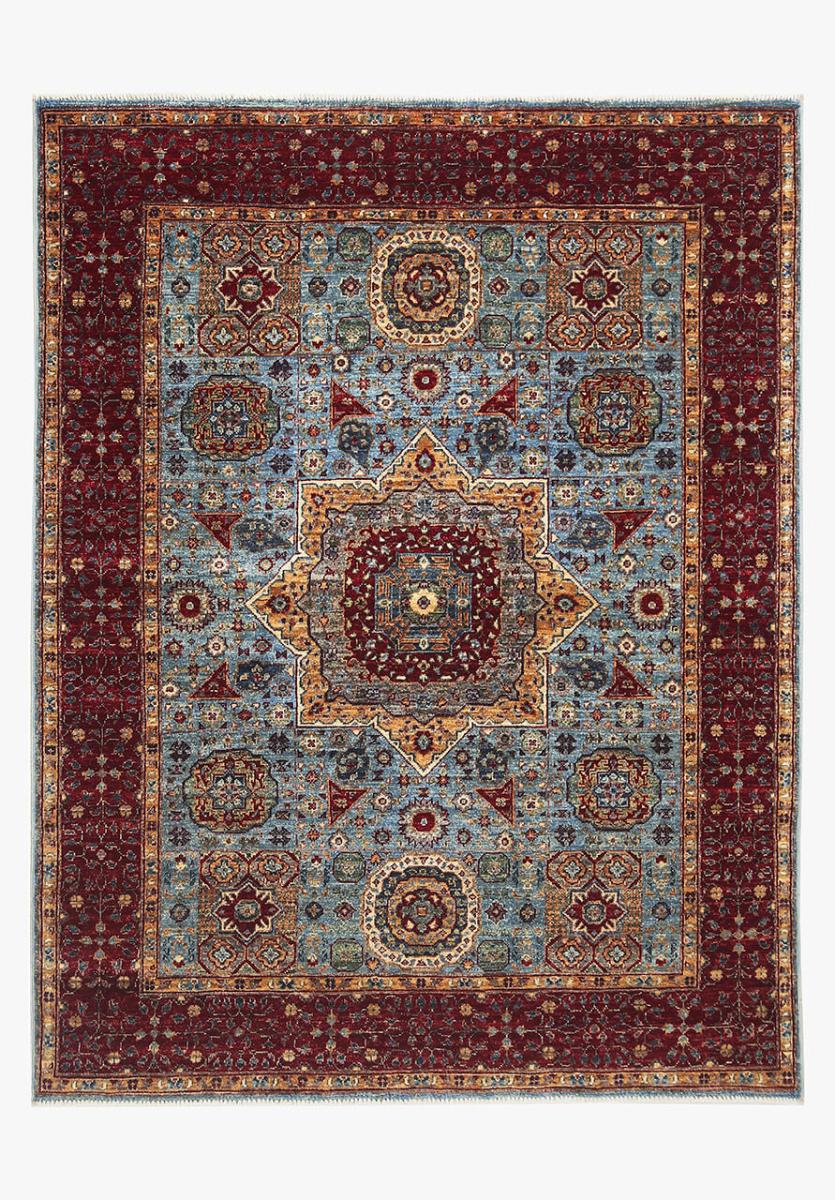 Afghansk tæppe Mamluk 196x153 196x153, Persisk tæppe Knyttet i hånden