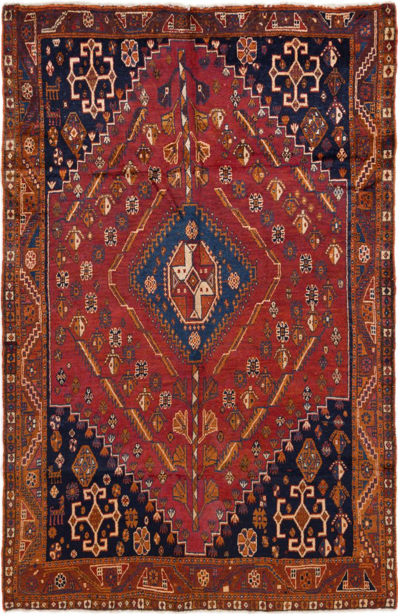 Alfombra persa Ghashghai 240x157 240x157, Alfombra persa Anudado a mano