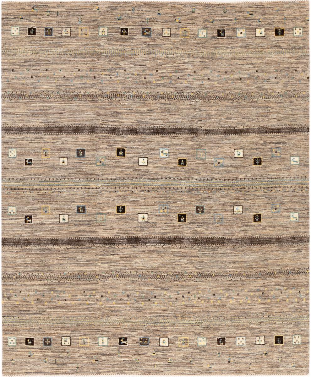 Persian Rug Persian Gabbeh Loribaft Tabiilbaft 8'0"x6'6" 8'0"x6'6", Persian Rug Knotted by hand