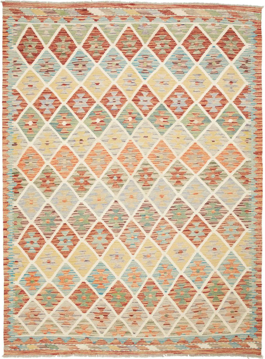 Tapis afghan Kilim Afghan 211x161 211x161, Tapis persan Tissé à la main