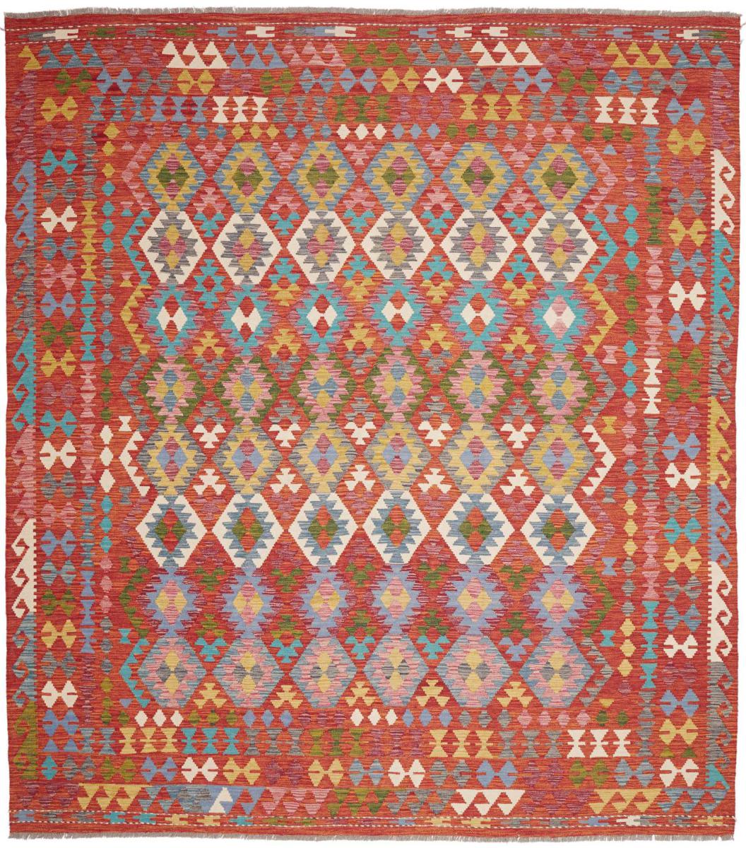 Afghansk tæppe Kelim Afghan 295x256 295x256, Persisk tæppe Håndvævet