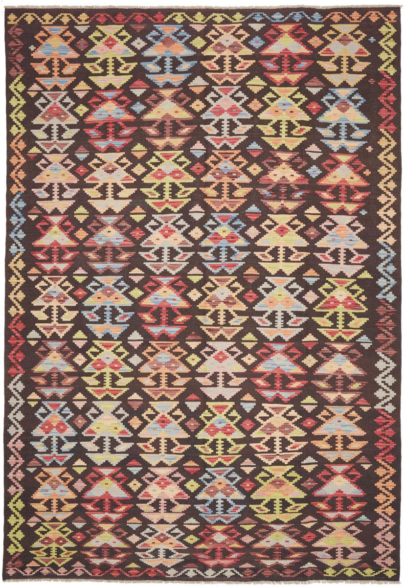 Afghan rug Kilim Afghan 9'9"x6'8" 9'9"x6'8", Persian Rug Woven by hand