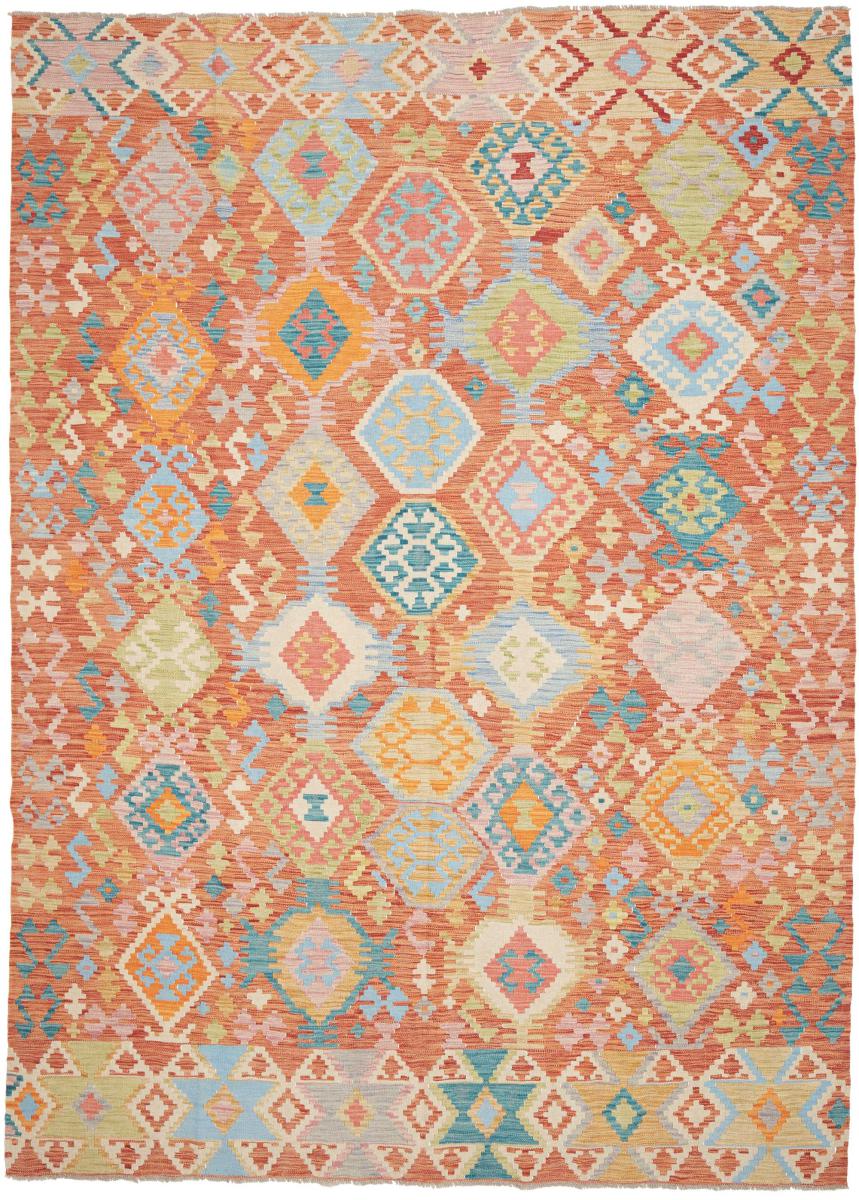 Afghan rug Kilim Afghan 9'7"x6'11" 9'7"x6'11", Persian Rug Woven by hand