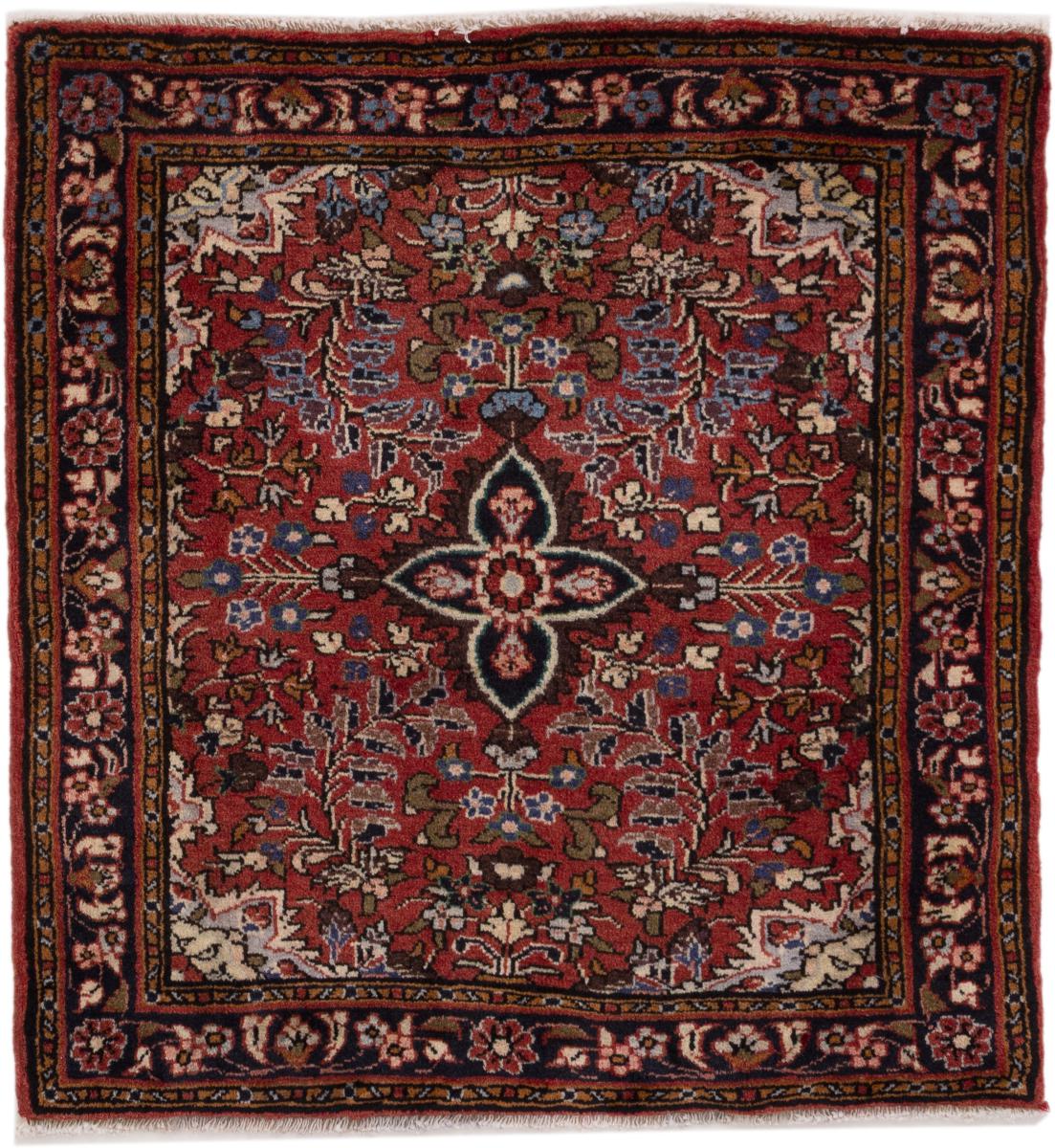Persian Rug Hamadan 91x81 91x81, Persian Rug Knotted by hand
