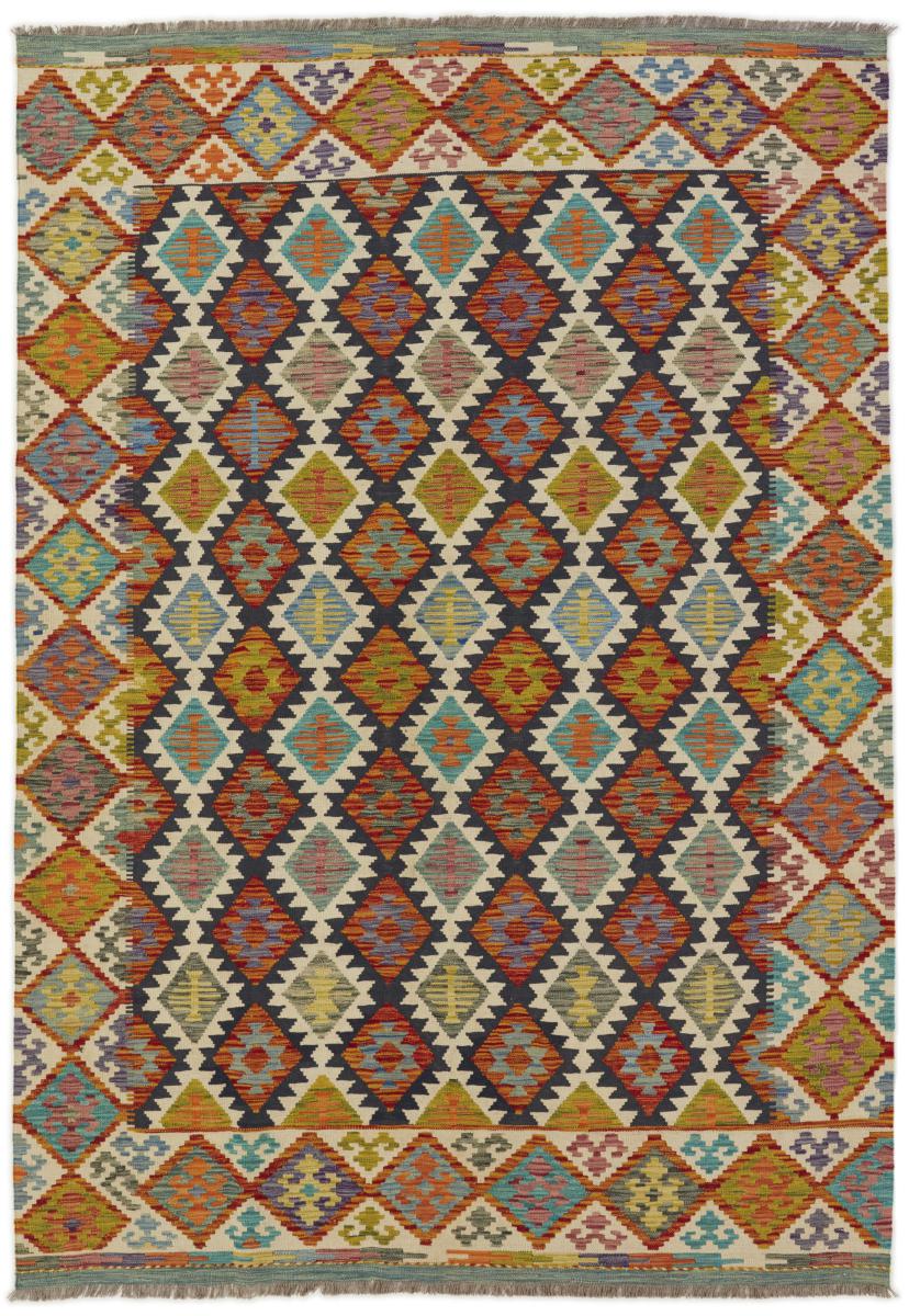 Tapis afghan Kilim Afghan 294x205 294x205, Tapis persan Tissé à la main